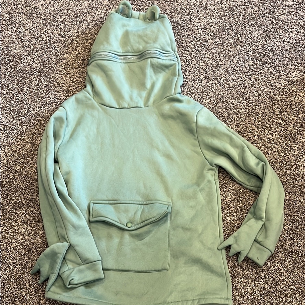 Green Frog Hoodie with Pocket as is